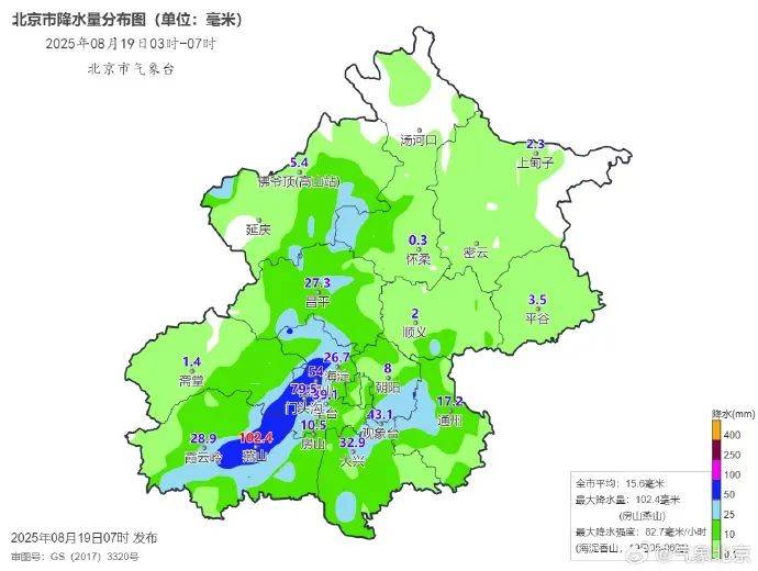 北京五预警齐发！今天白天至夜间全市有中到大雨，部分列车停运