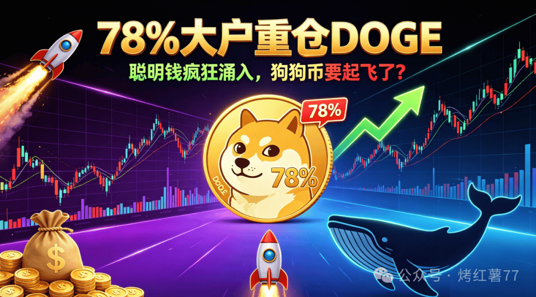 聪明钱疯狂涌入，78%大户重仓DOGE，狗狗币要起飞了？