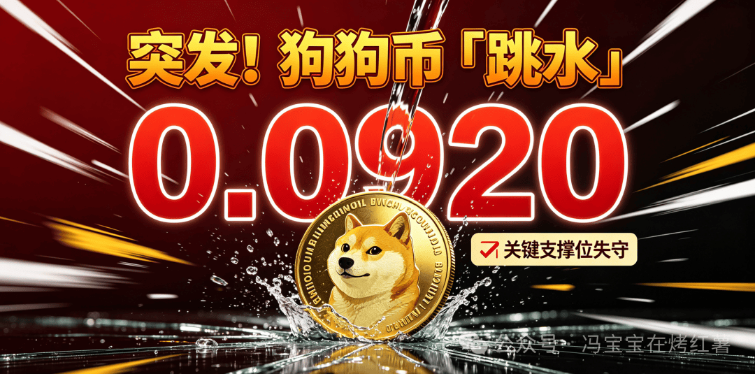 狗狗币突然跳水！0.0920美元失守，DOGE接下来会到0.08吗？