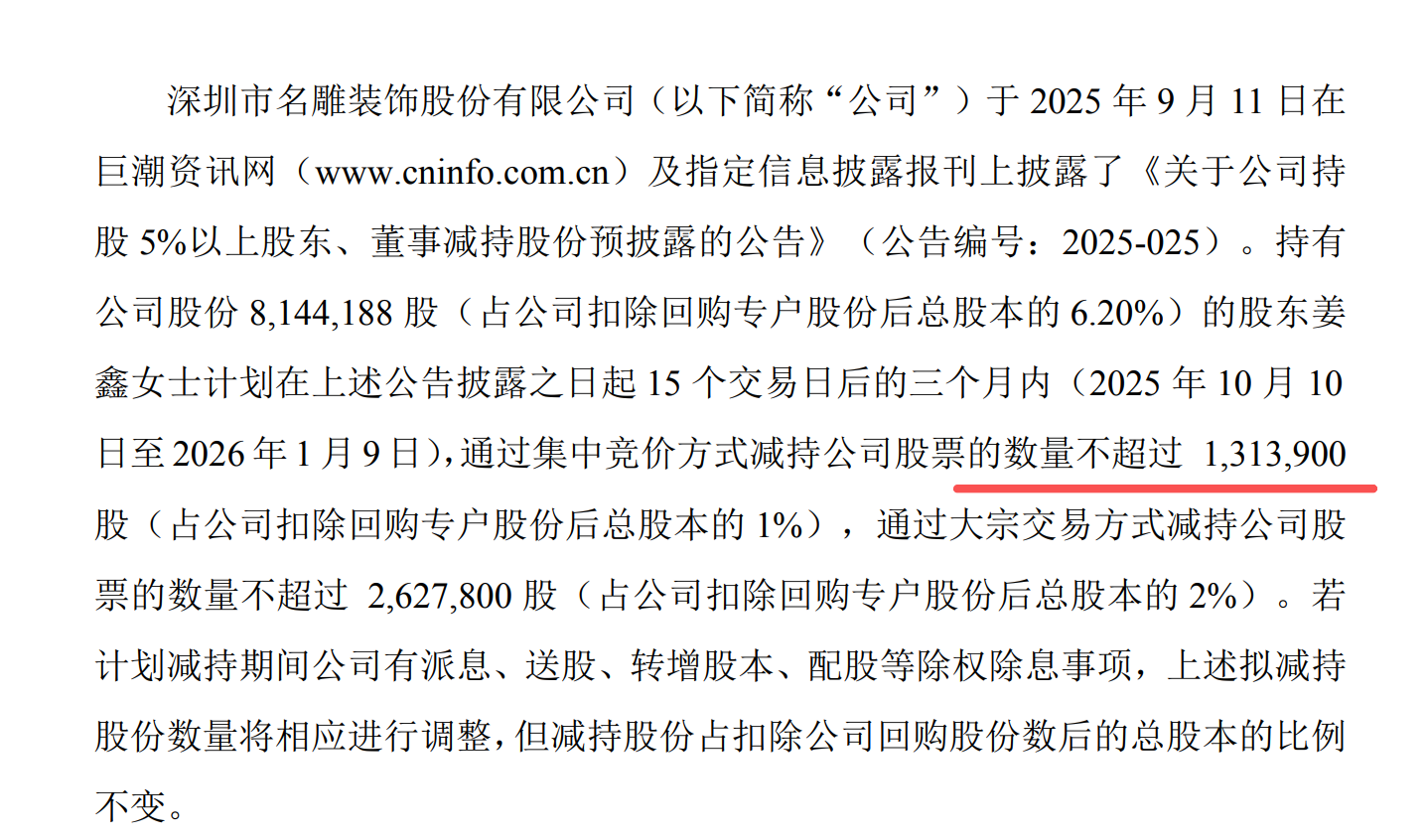 股票减持(股票减持公告)